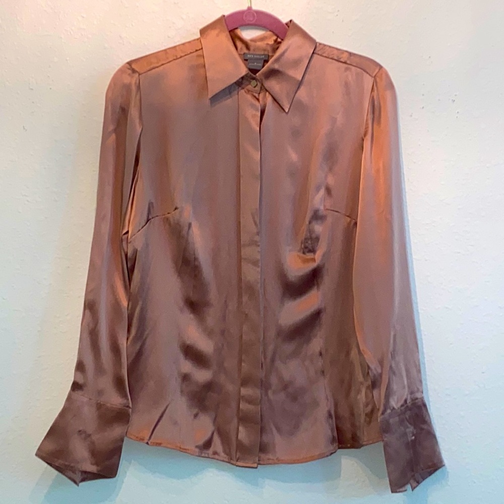 Ann Taylor Button Down Silk Blouse